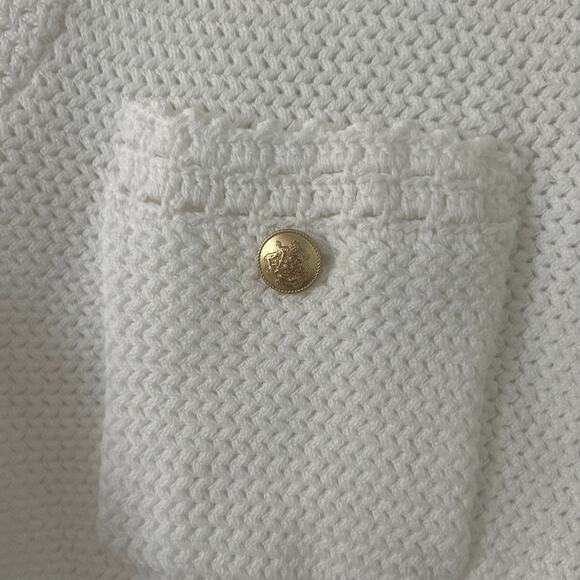 J. Crew Women's Short Sleeve Gold Button Sweater Lady Jacket L Large New - Picture 5 of 11